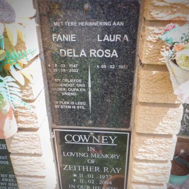 DELAROSA Fanie 1947-2002 &amp; Laura 1952- :: COWNEY Zeither Ray 1977-2004