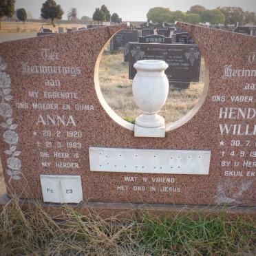 ? Hendrik Willem 1916-1991 &amp; Anna 1920-1983