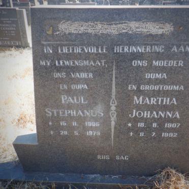 ? Paul Stephanus 1906-1979 &amp; Martha Johanna 1907-1992