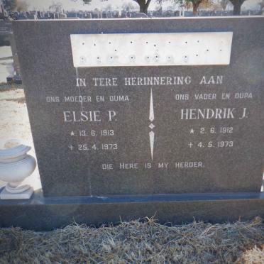 ? Hendrik J. 1912-1973 &amp; Elsie P. 1913-1973