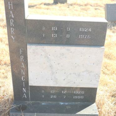 ? Harry 1924-1975 &amp; Francina 1928-1998