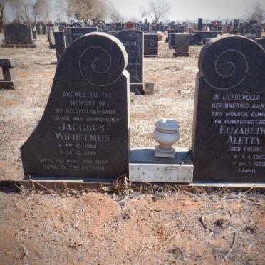 ? Jacobus Wilhelmus 1929-1974 &amp; Elizabeth Aletta FOURIE 1930-1999