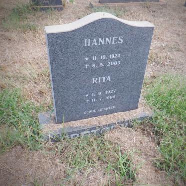 ? Hannes 1922-2003 &amp; Rita 1927-1998