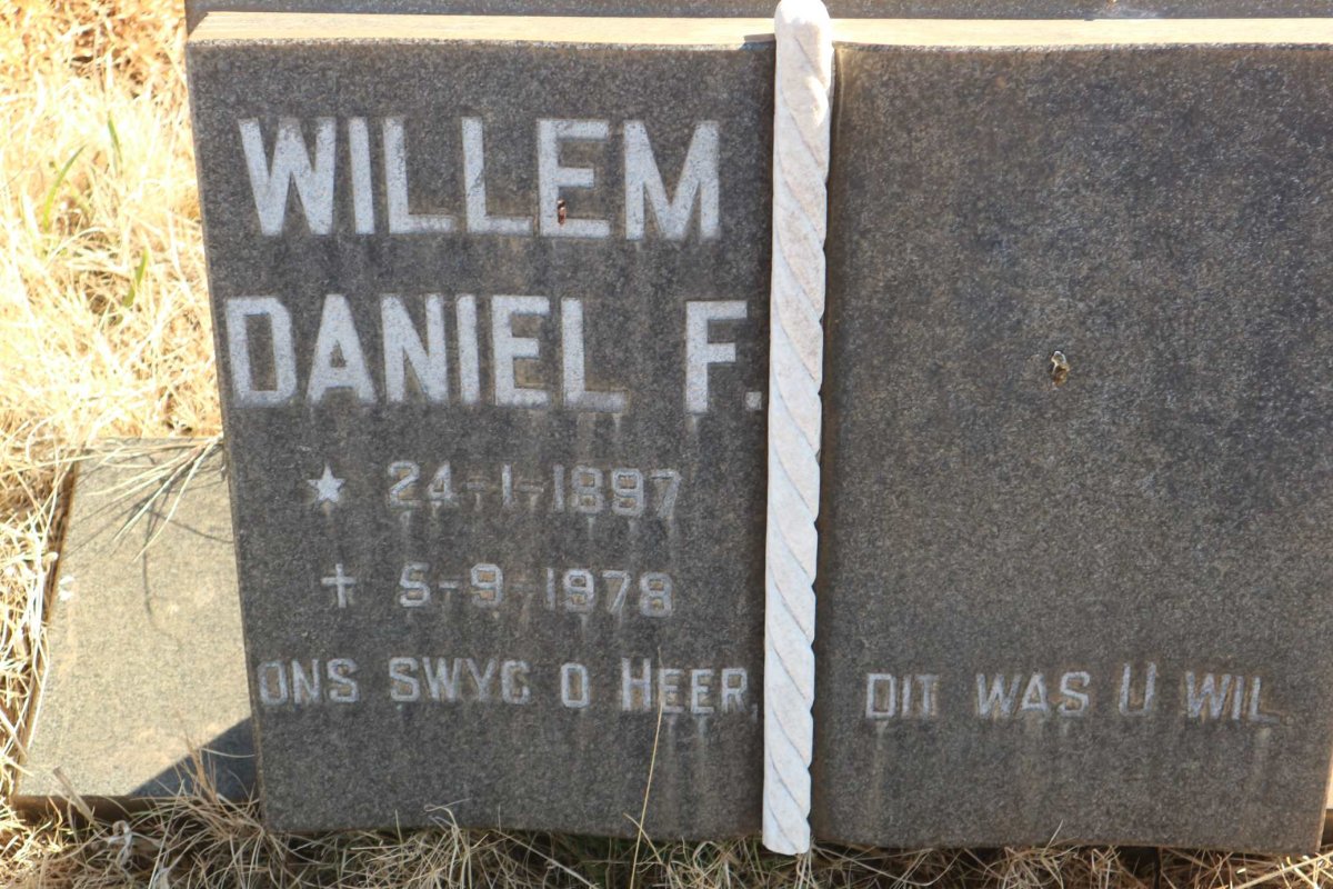 ? Willem Daniel F. 1897-1978 &amp; Hester D.P.P. 1902-1984