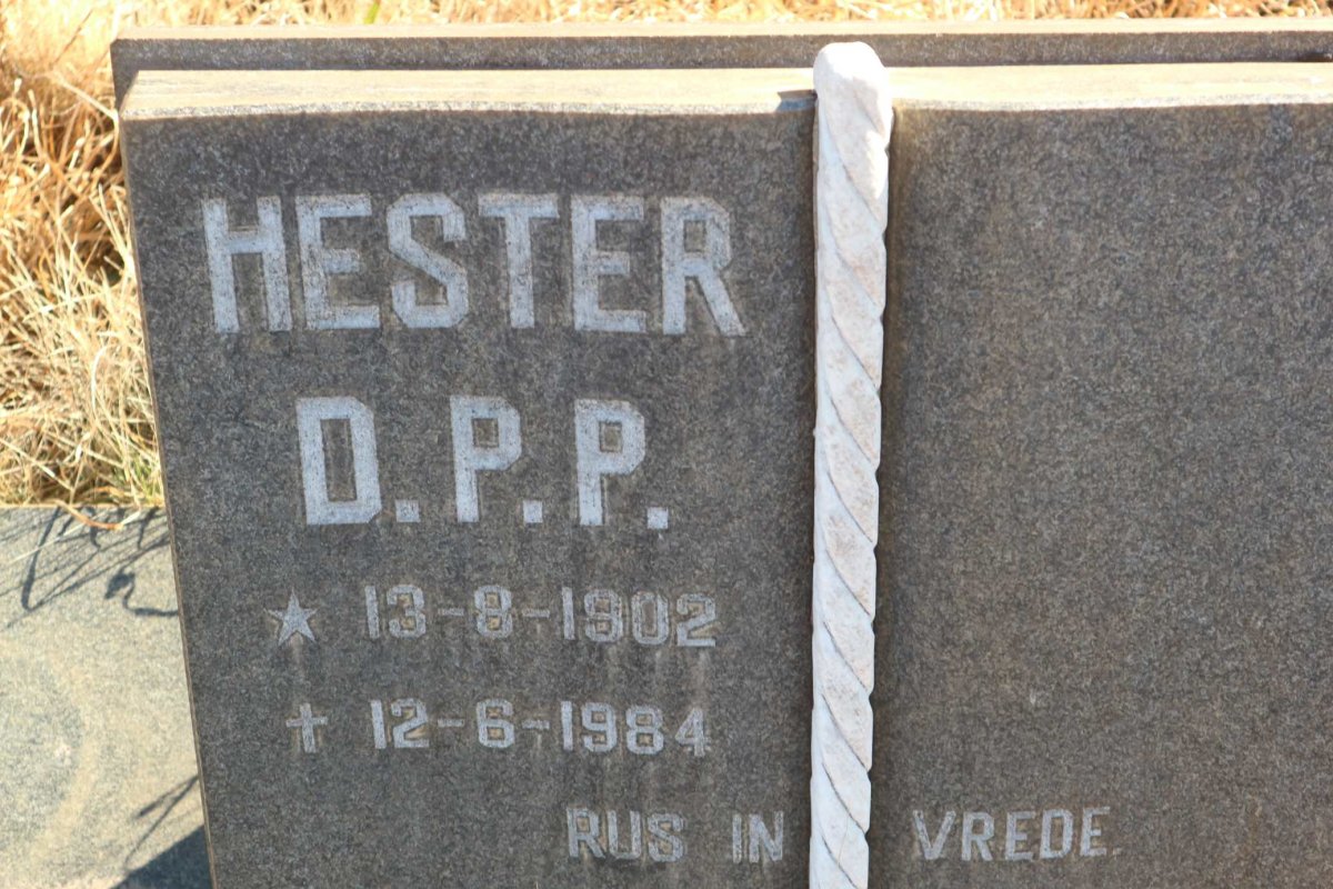 ? Willem Daniel F. 1897-1978 &amp; Hester D.P.P. 1902-1984