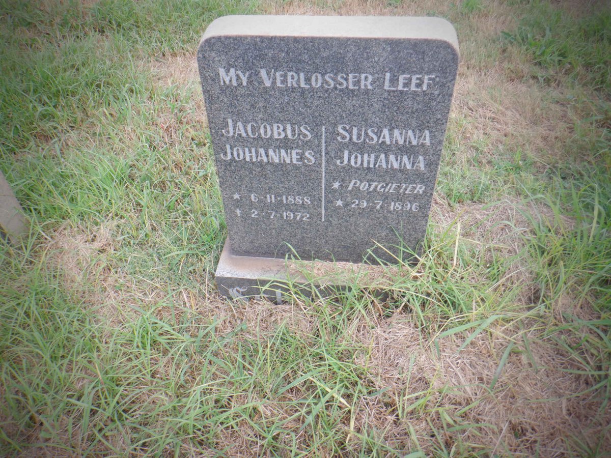 ? Jacobus Johannes 1888-1972 &amp; Susanna Johanna POTGIETER 1896-