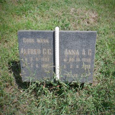 ? Alfred G.C. 1897-1973 &amp; Anna A.C. 1898-1981
