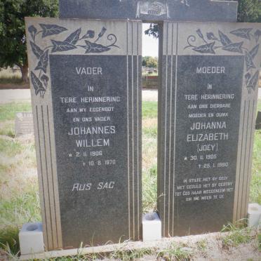 ? Johannes Willem 1906-1970 &amp; Johanna Elizabeth 1905-1990