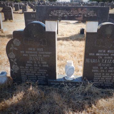 ? Dante 1918-1980 &amp; Maria Elizabeth 1927-1987