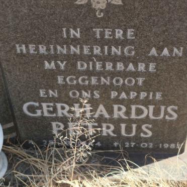 ? Gerhardus Petrus, van den 1944-1982