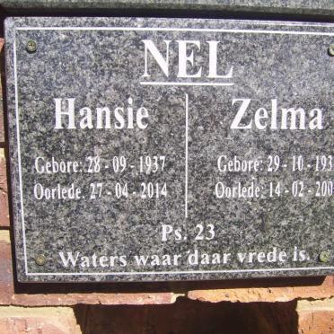 NEL Hansie 1937-2014 &amp; Zelma 1937-2005
