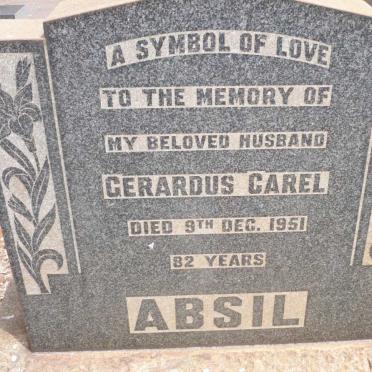 ABSIL Gerardus Carel -1951