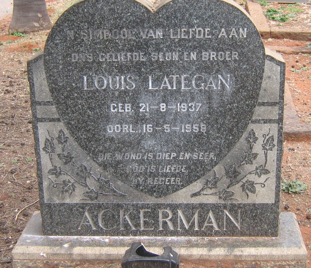 ACKERMAN Louis Lategan 1937-1958