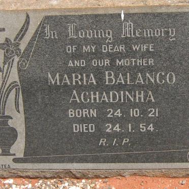 ACHADINHA Maria Balanco 1921-1954