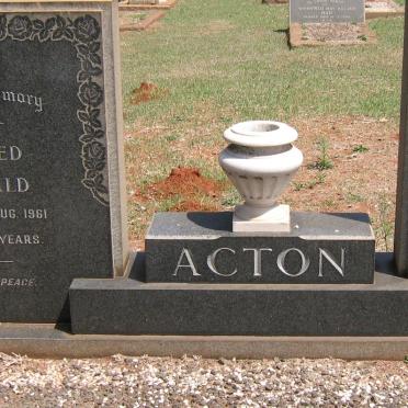 ACTON Eldred Ronald -1961 &amp; Elisabeth Ernestina -1959
