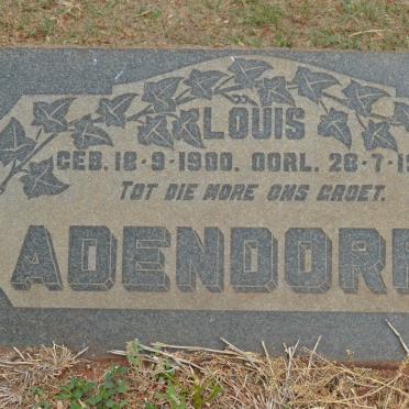 ADENDORFF Louis 1900-1949