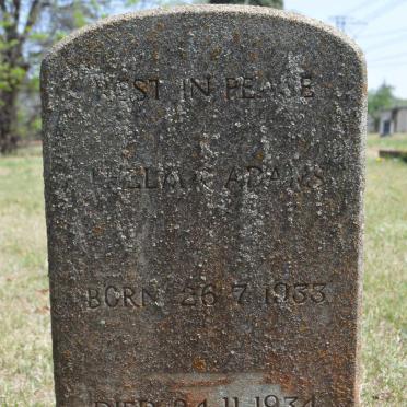 ADAMS Thelma 1933-1934