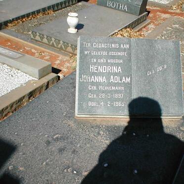 ADLAM Hendrina Johanna nee HEINEMANN 1897-1965