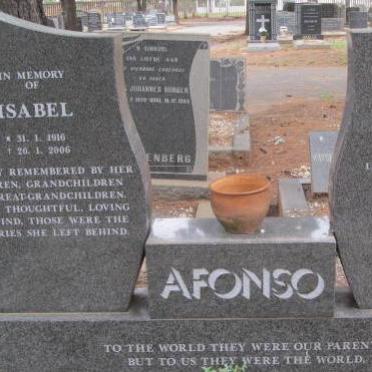 AFONSO João 1907-1992 &amp; Isabel 1916-2006