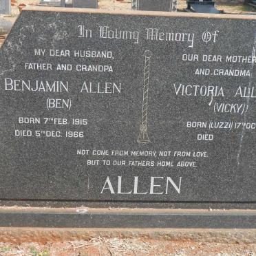ALLEN Benjamin 1915-1966 &amp; Victoria LUZZI 1915-