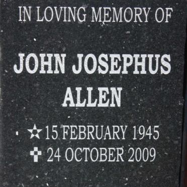 ALLEN John Josephus 1945-2009