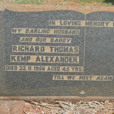 ALEXANDER Richard Thomas Kemp -1956