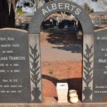 ALBERTS Nicolaas Francois 1881-1965 &amp; Martha Johanna 1887-1965