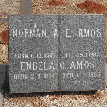 AMOS Norman A.E. 1889-1967 &amp; Engela C. 1894-1995