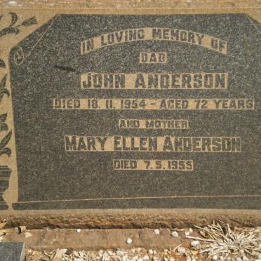 ANDERSON John -1954 &amp; Mary Ellen -1955