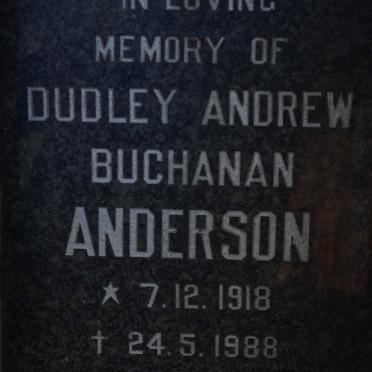 ANDERSON Dudley Andrew Buchanan 1918-1988