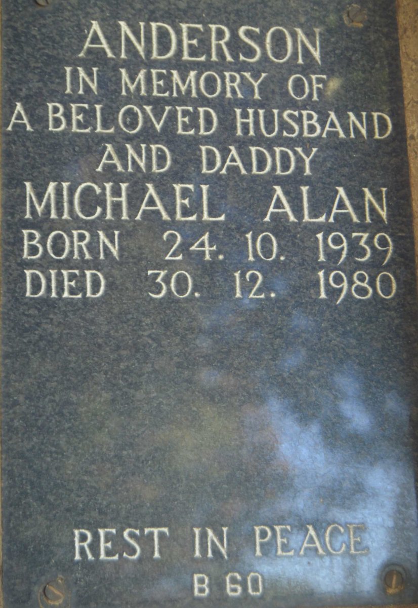 ANDERSON Michael Alan 1939-1980