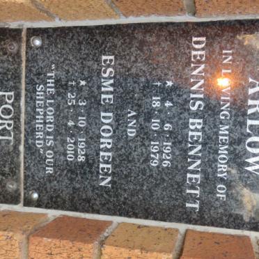 ARLOW Dennis Bennett 1926-1979 &amp; Esme Doreen 1928-2010