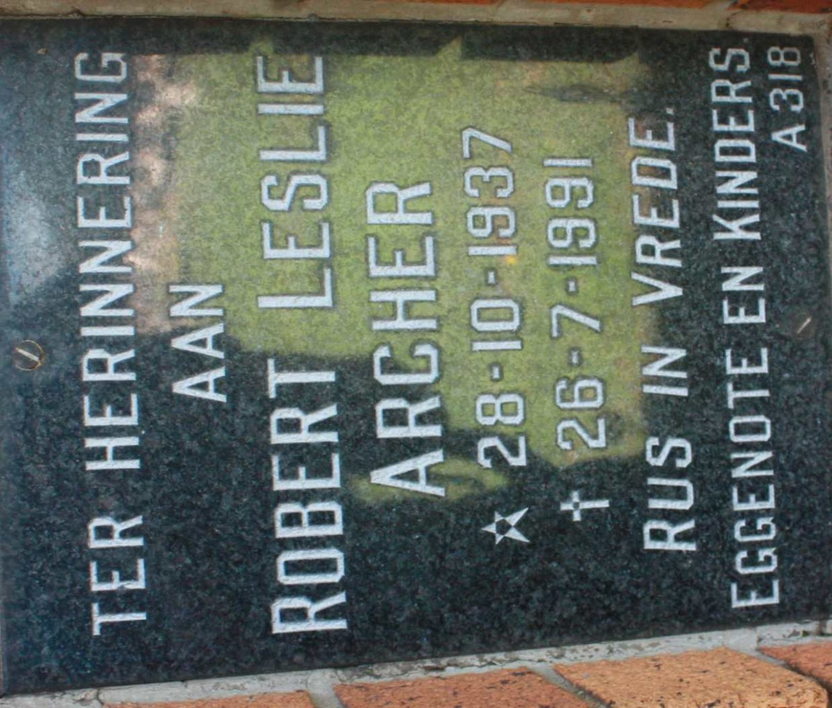 ARCHER Robert Leslie 1937-1991