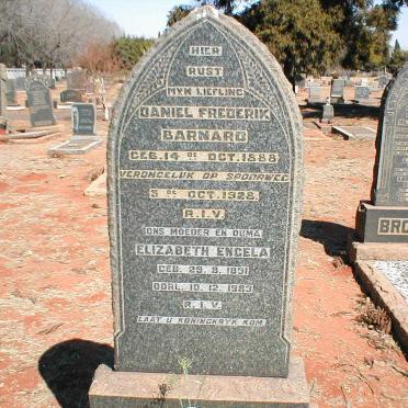 BARNARD Daniel Frederik 1888-1928 &amp; Elizabeth Engela 1891-1983