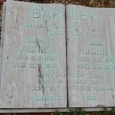 BARKLEY John 1897-1975 &amp; Annie 1897-1974