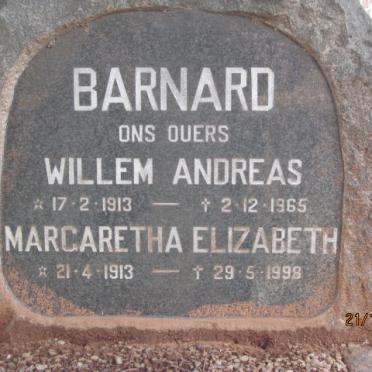 BARNARD Willem Andreas 1913-1965 &amp; Margaretha Elizabeth 1913-1998