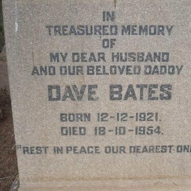 BATES Dave 1921-1954