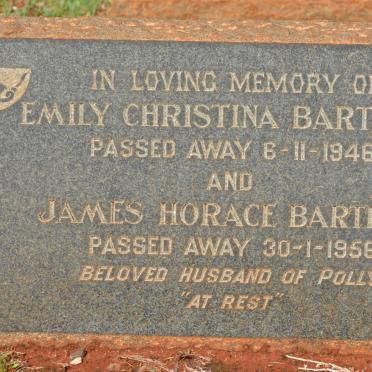 BARTLETT James Horace -1956 &amp; Emily Christina -1946