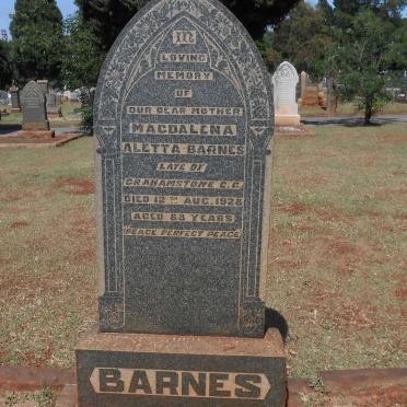 BARNES Magdalena Aletta -1928