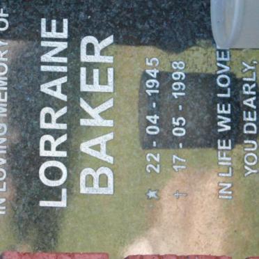 BAKER Lorraine 1945-1998
