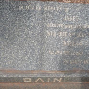 BAIN Janet -1951