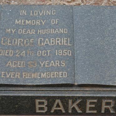 BAKER George Gabriel -1950