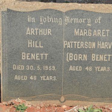 BENETT Arthur Hill -1959 :: HARVEY Margaret Patterson nee BENETT