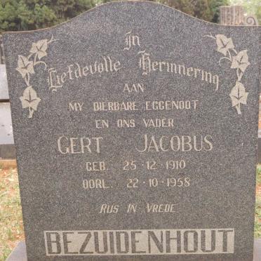BEZUIDENHOUT Gert Jacobus 1910-1958