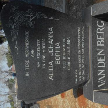 BERG Alida Johanna Sophia, van den 1906-1964