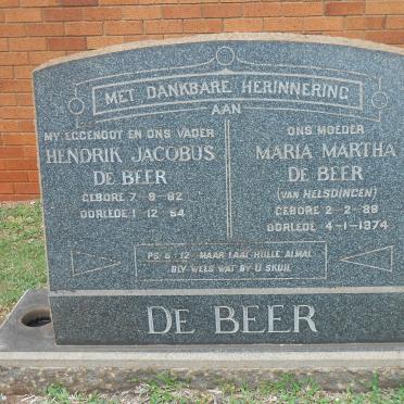 BEER Hendrik Jacobus, de 1882-1954 &amp; Maria Martha VAN HELSDINGEN 1888-1974