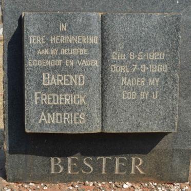 BESTER Barend Frederick Andries 1920-1960