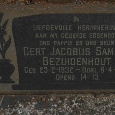 BEZUIDENHOUT Gert Jacobus Samuel 1932-1961