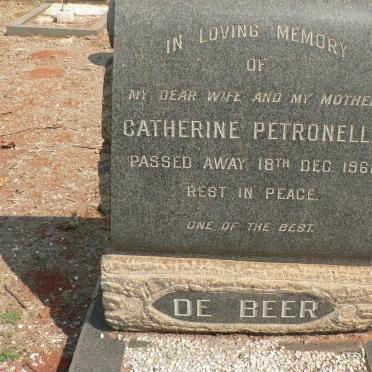 BEER Catherine Petronella, de -1962