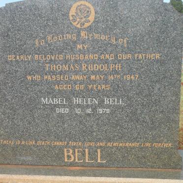 BELL Thomas Rudolph -1947 &amp; Mabel Helen -1979